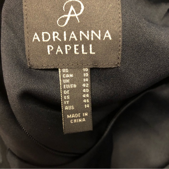 NWT Adrianna Papell Satin Crepe Jumpsuit Size 10 - Picture 3 of 7